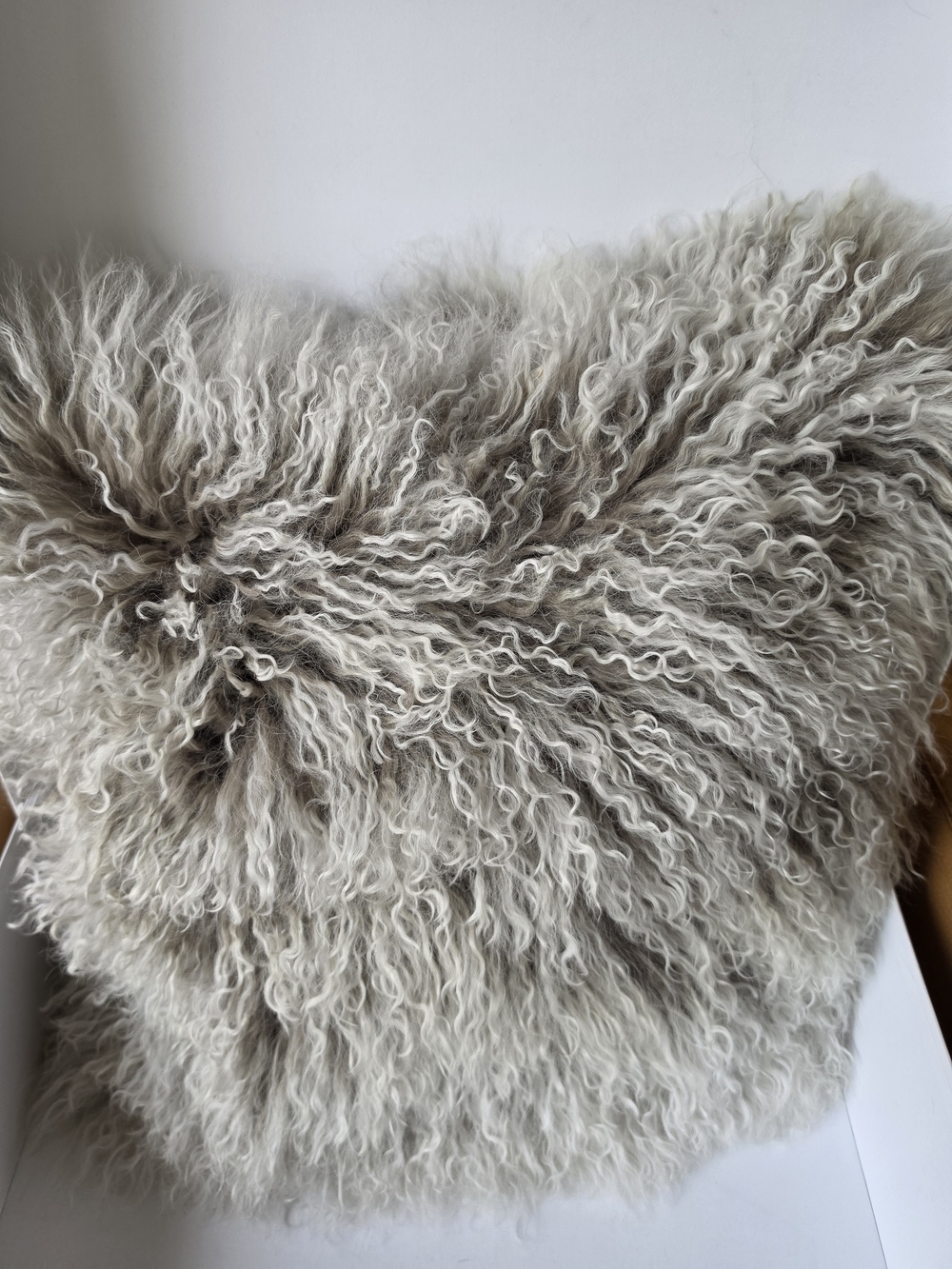 Tibetan Fur Sheepskin Throw Pillow - Picture 7 of 9